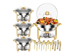 Conjunto De Rechaud, Aço Inoxidável, Design Elegante, 4pcs