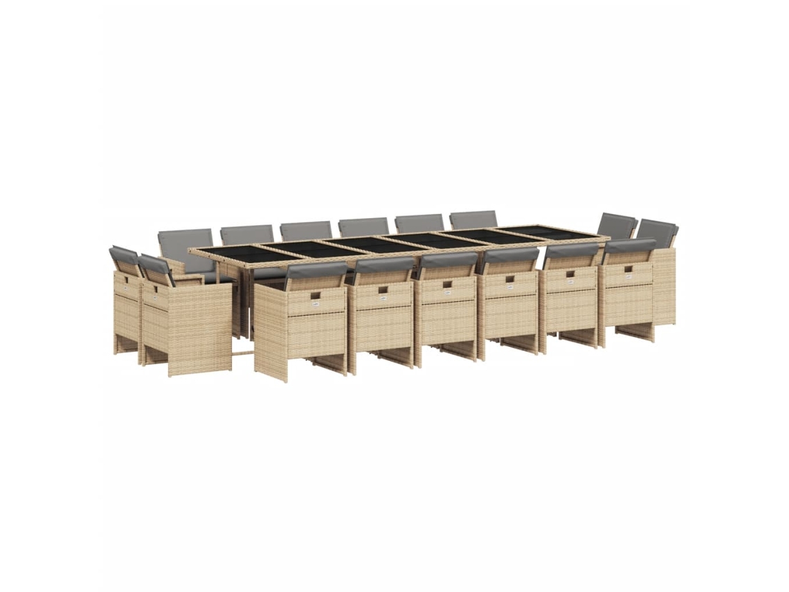 Garden Dining Set, Garden Dining Sets Vidaxl Bege Rattan / Vime (n/a)
