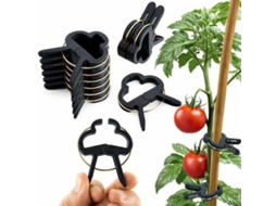 Plantenhouders 60x - Herbruikbaar - Eenvoudige Bevestiging - Ondersteuning Voor Klimplanten - Geschikt Voor Tomaten/komkommers - Natuurlijke Vormgevin