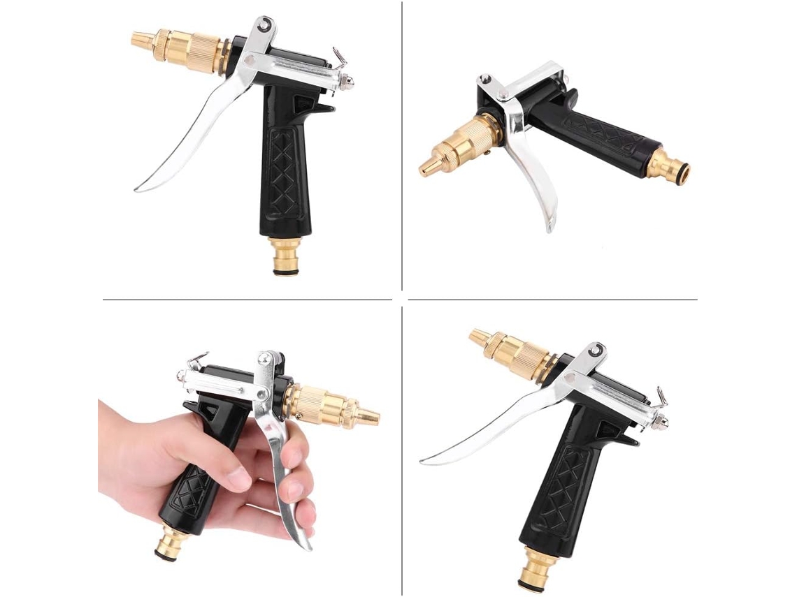 Pistola De Água Alta Pressão Com Bico Ajustável Para Lavagem Carros E