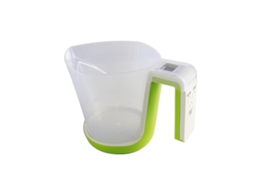 Balança Digital de Precisão com Copo Medidor Removível de 1000 Ml, 5 Kg X 1 G, Unidades em G/ml/xícara e Visor Lcd de 2,5x1,9 Cm AQUAFORGE