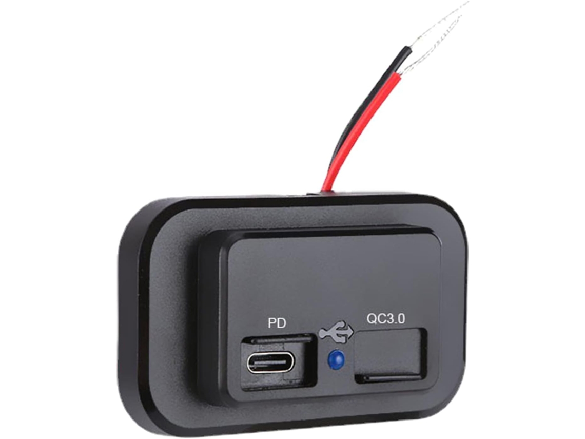 Carregador Usb Rápido de 18 W para Carro, Adaptador Usb Rápido Pd para Autocaravana Ou Barco. SFUSHOS
