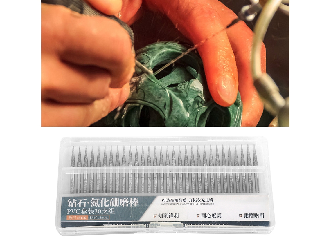 Laxiscreed Jogo De 30 Agulhas De Moagem De 10°, Compatíveis Com Lixadeiras Elétricas Para Escultura