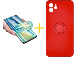 Capa + Película para iPhone 11 ACCETEL Vermelho