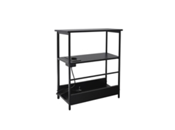 Mesa Lateral Estreita Com Estação De Carregamento Usb E Acabamento Madeira