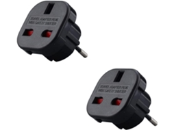 Adaptador De Viagem Business, Plus Com Plugue Inglês Para Francês, Pacote Com 2 Unidades, Ty