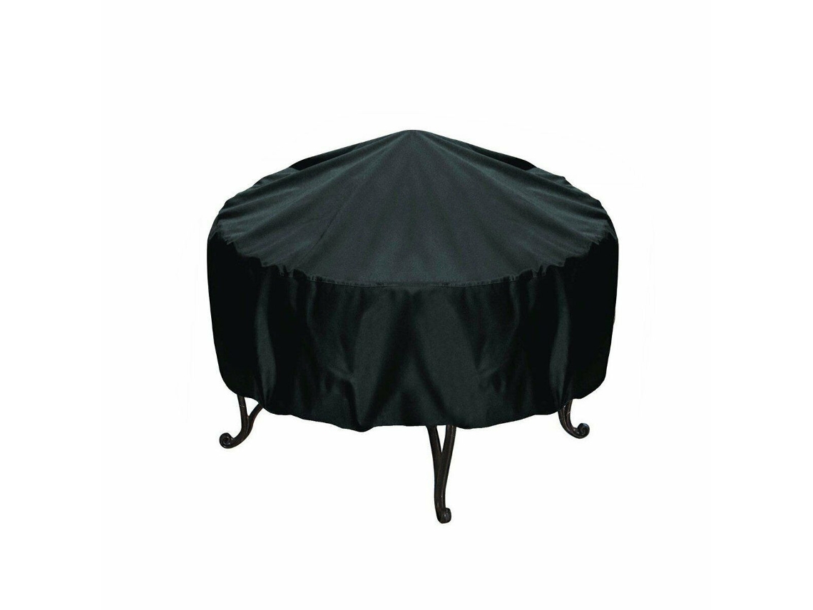 Housse De Brasero Ronde De 120 Cm X 75 Cm Housse De Brasero Ronde Imperméable À Leau Et À La Poussière Pour Foyer Noir Zeuxo