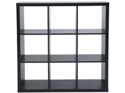 Estante Preta Cubos 3x3 Kasa