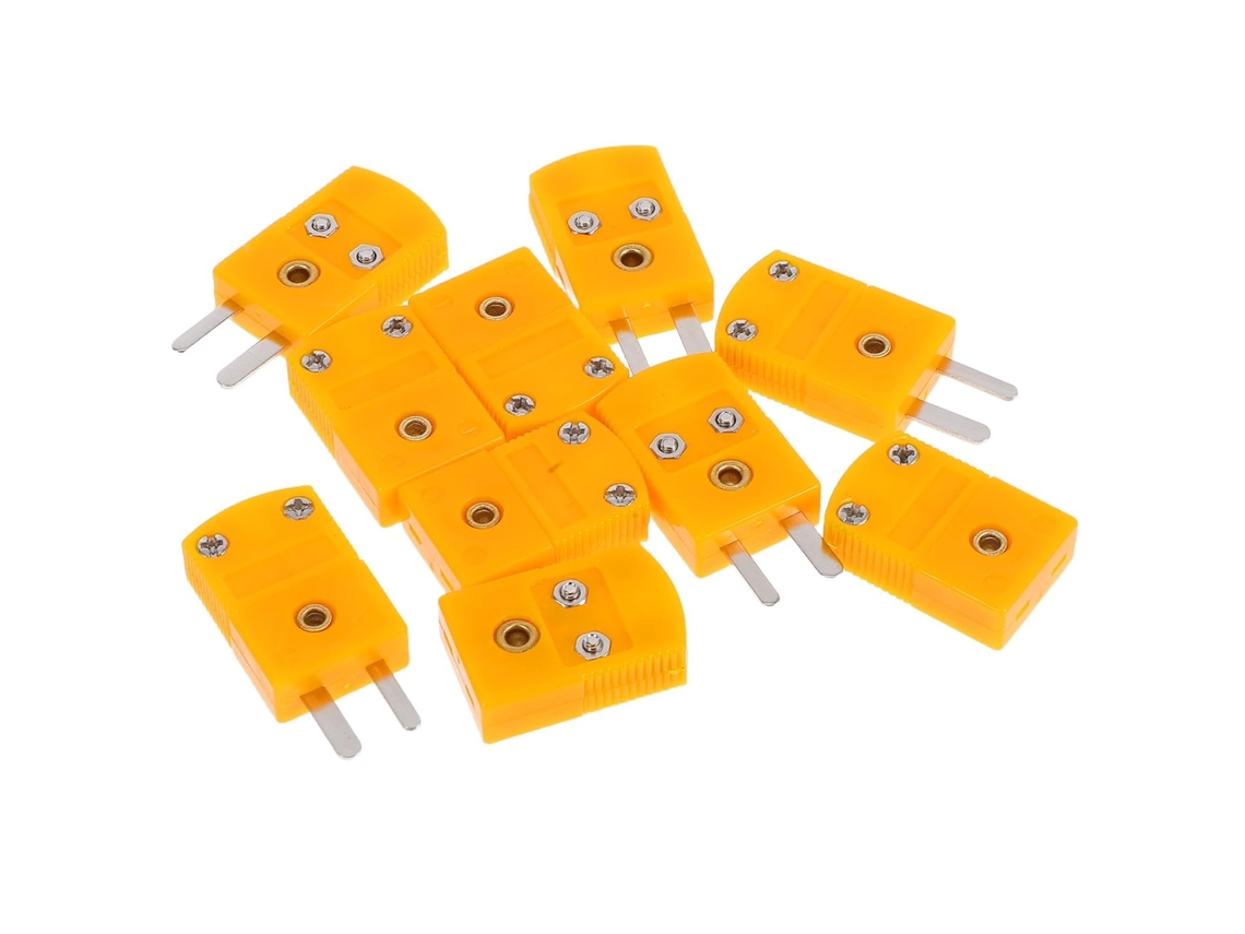 Adaptador Para Termopar Tipo K, 5 Pares, Plugue Plástico Macho E Fêmea