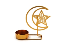 Laxiscreed Castiçal De Metal Star Para Mesa Com Efeito Electroplated, Design Estilizado