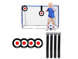 Conjunto De Alvos De Futebol Com 4 Peças: Equipamento De Treino Que Inclui Alvos E Discos, Adequado Para Uso Doméstico.