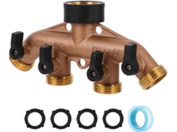 Conjunto De 1 Divisor Torneira Em Latão, Válvula Liga/desliga 4 Vias,