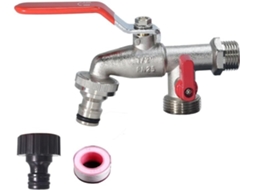 Torneira De Cobre Com Saída Dupla E Entrada Para Conexões Simultâneas