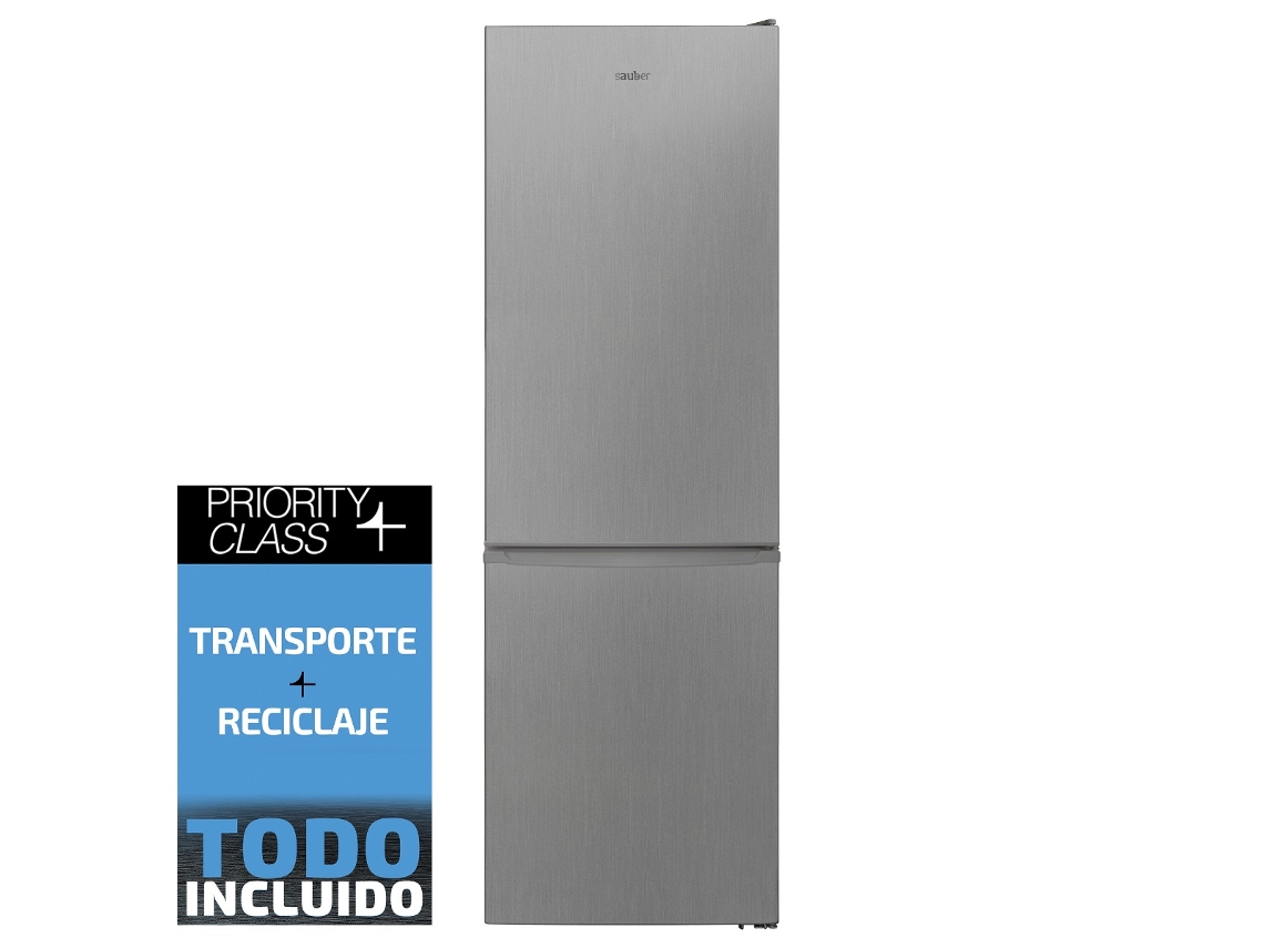 Refrigerador SAUBER Combi Série 3-185Xv Nofrost e Altura 186 cm Largura 59 5 cm Aço inoxidável