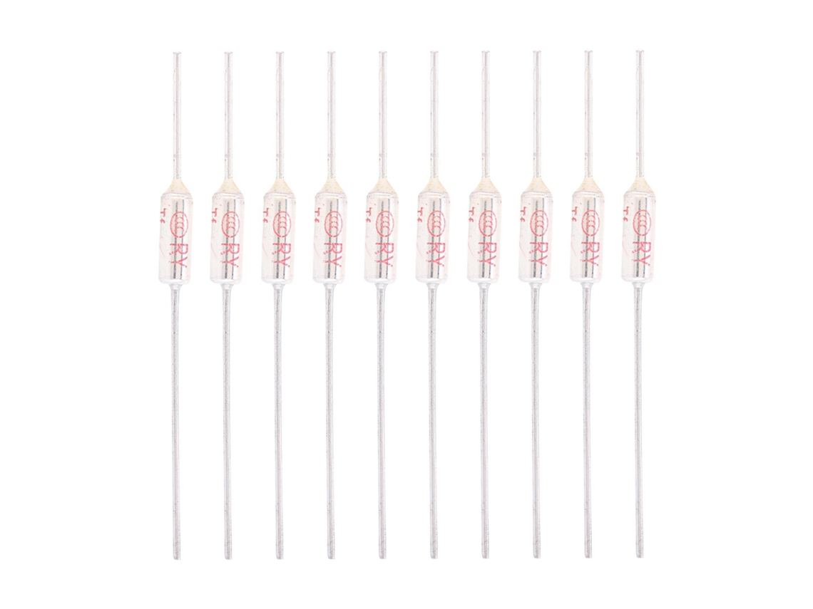 10 Peças De Fusível Térmico De Caixa Metálica 250vac 10a Tf 72-250℃192℃ Disjuntor Térmico Link 77℃ 85℃ 99℃