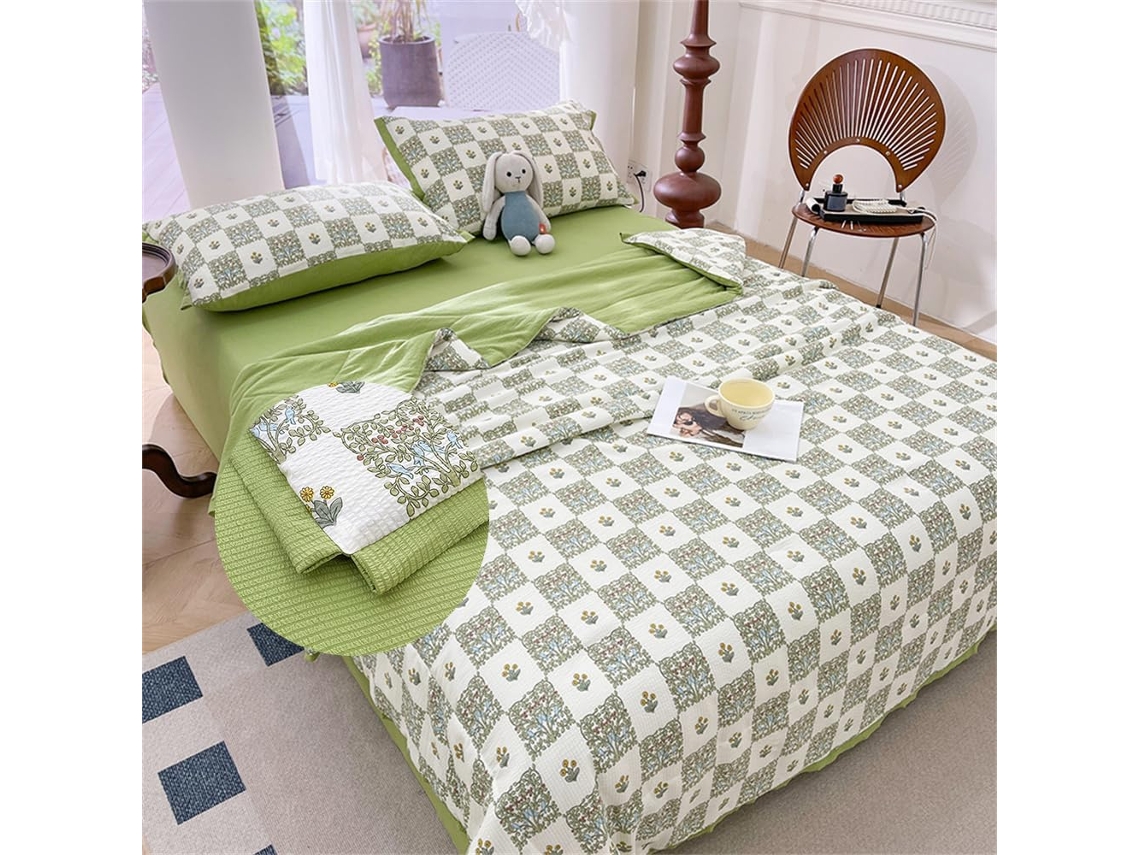 Colcha Acolchoada Fansu Capa de Cama Manta para Ar Condicionado Edredom Microfibra Conjunto Sofá Cobertor Toda