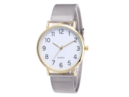 Reloj De Pulsera Analógico De Cuarzo Con Correa De Malla Moda Para Hombres (oro)