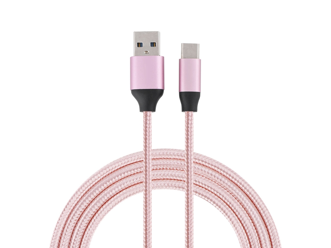 Cabo de Dados LAXISCREED Fast Charging Type c Rosa