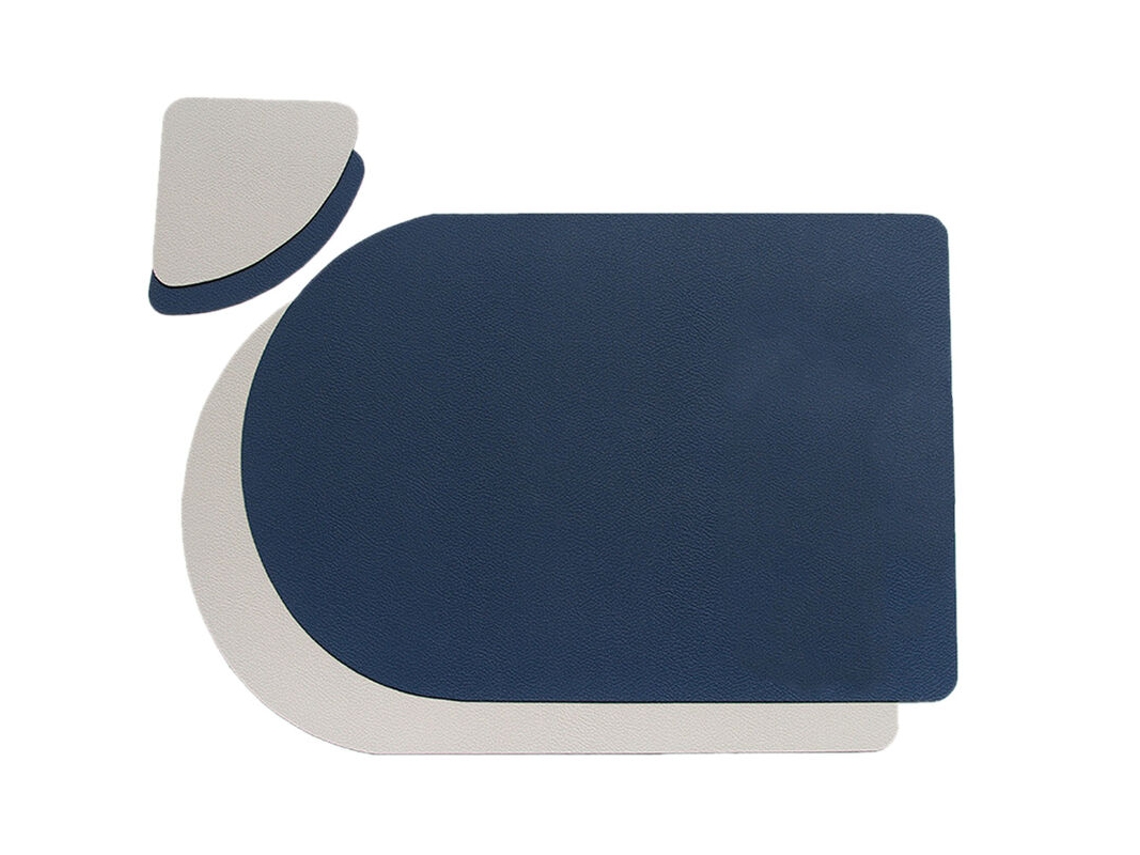 Conjunto de 4 Porta copos AQUAFORGE de couro lavado para decoração de mesas de cozinha