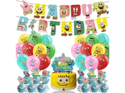 Decoração Com Balões Tema Bob Esponja Para Festas Infantis