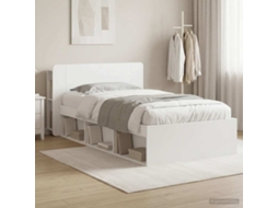 Vidaxl Estrutura De Cama Com Armazenamento Branco 90 X 190 Cm