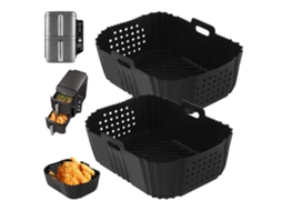 2pcs Forma De Silicone Para Air Fryer Ninja Double Stack Sl400eu 9.5l,compatível Com Ninja Af300eu E Af400eu