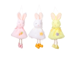 Laxiscreed Conjunto De 3 Pingentes Coelho Pink, Branco E Amarelo Para Acessórios De Moda
