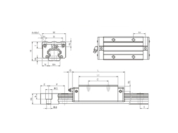 Guia linear miniatura preta Lml12b (deslizante, comprimento 100 mm)