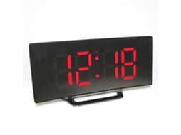 Despertador Digital Led com Espelho Usb Duplo Soneca Fácil RNEMITERY