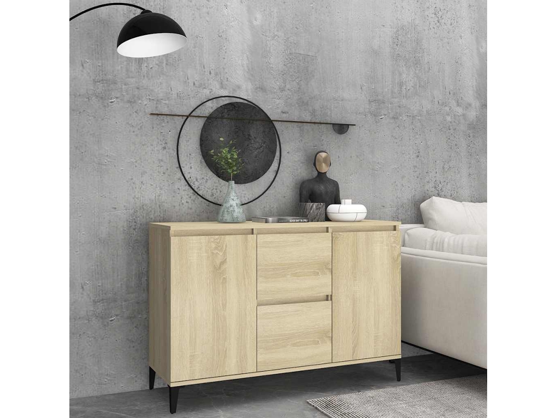 Vidaxl Aparador 102x35x70 Cm Derivados De Madeira Carvalho Sonoma