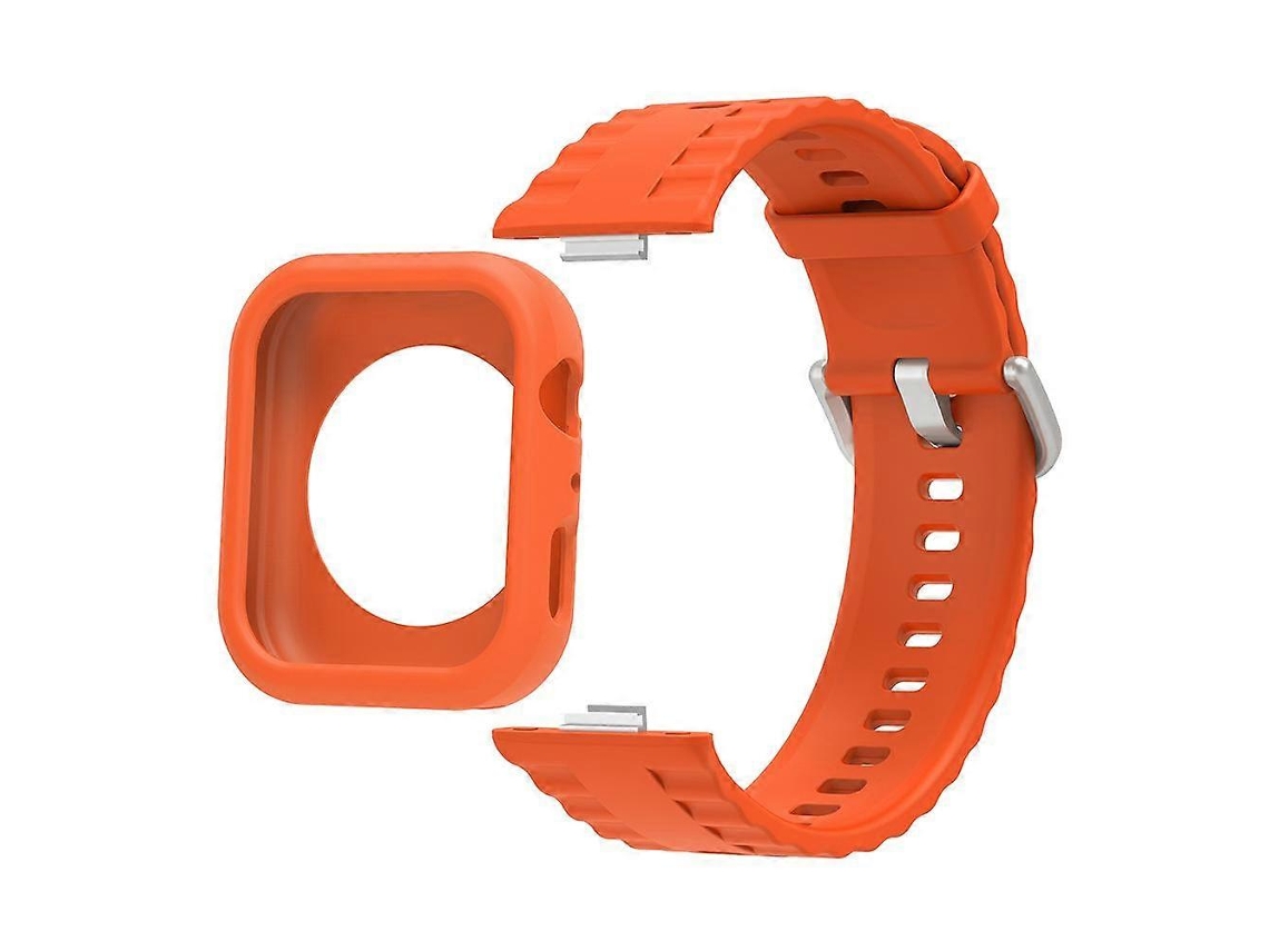 Capa De Silicone Para Relógio Com Pulseira De Silicone Integrada Com Textura Ondulada