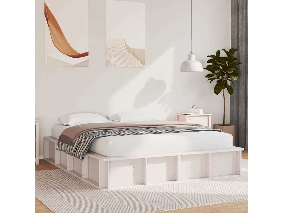 Vidaxl Estrutura Da Cama Branco 150 X 200 Cm