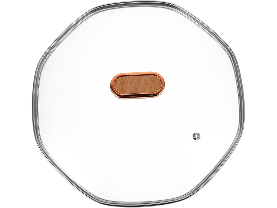 Tampa Octogonal De Substituição Vidro Temperado 32 Cm Universal Para Frigideira Panelas E Woks