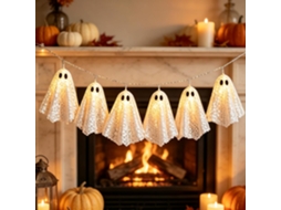 Luzes De Halloween Em Cordão, 2m 10 Leds Decoração Fantasma