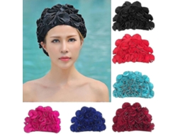 Rebe-gorro De Natación Para Mulher Com Tecido Elástico De Nylon Protege Ouvidos E Cabelo Longo Para Esportes Aquáticos E Piscina Vino