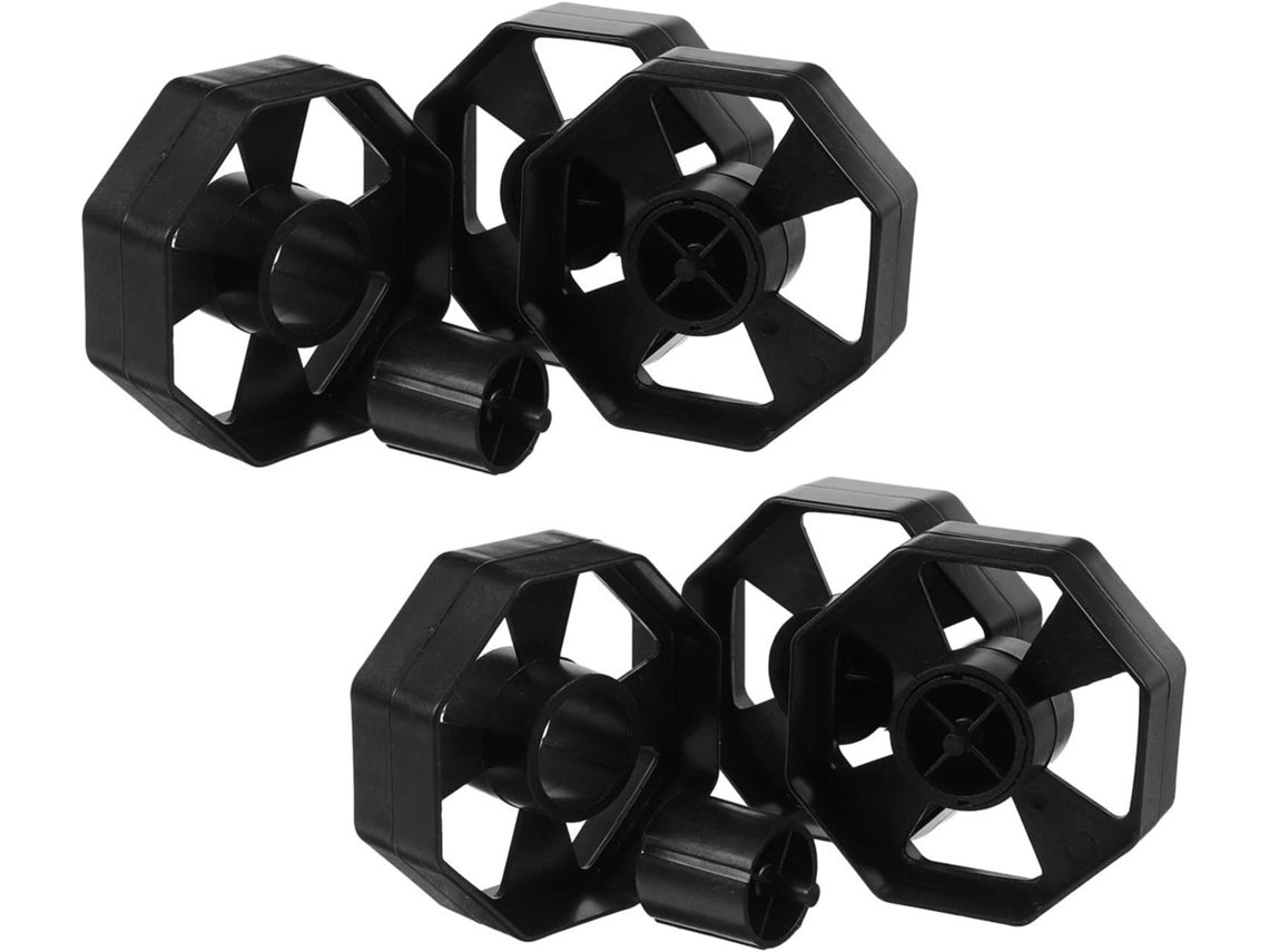 Dispensador de adesivo de mesa Ibasenice, preto, com roda de plástico de 7,6 cm, design silencioso e fácil de reabastecer.