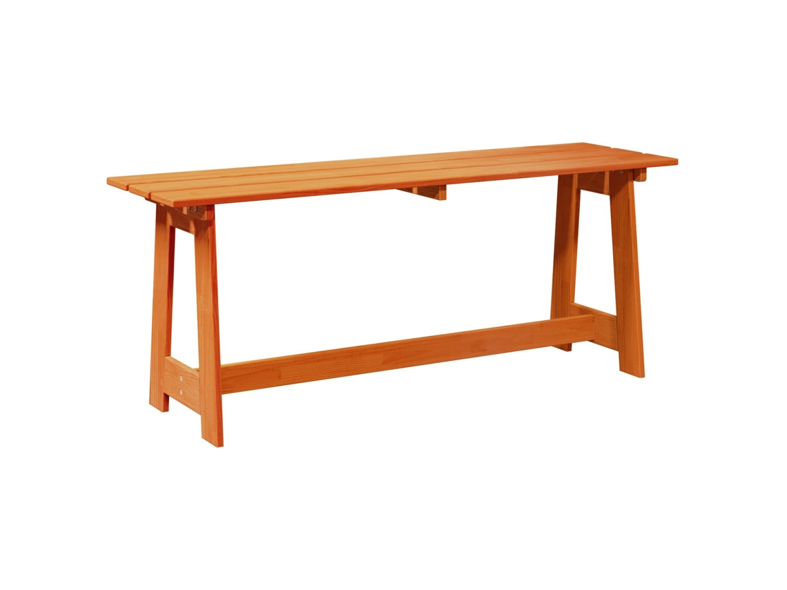 Conjunto 1 Banco De Jardim Vidaxl Castanho Madeira De Pinho Maciça (119 X 37 X 47 Cm)