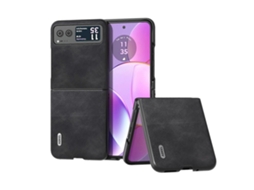 Capa De Telefone Pu Com Textura De Couro Abeel Para Motorola Razr 40