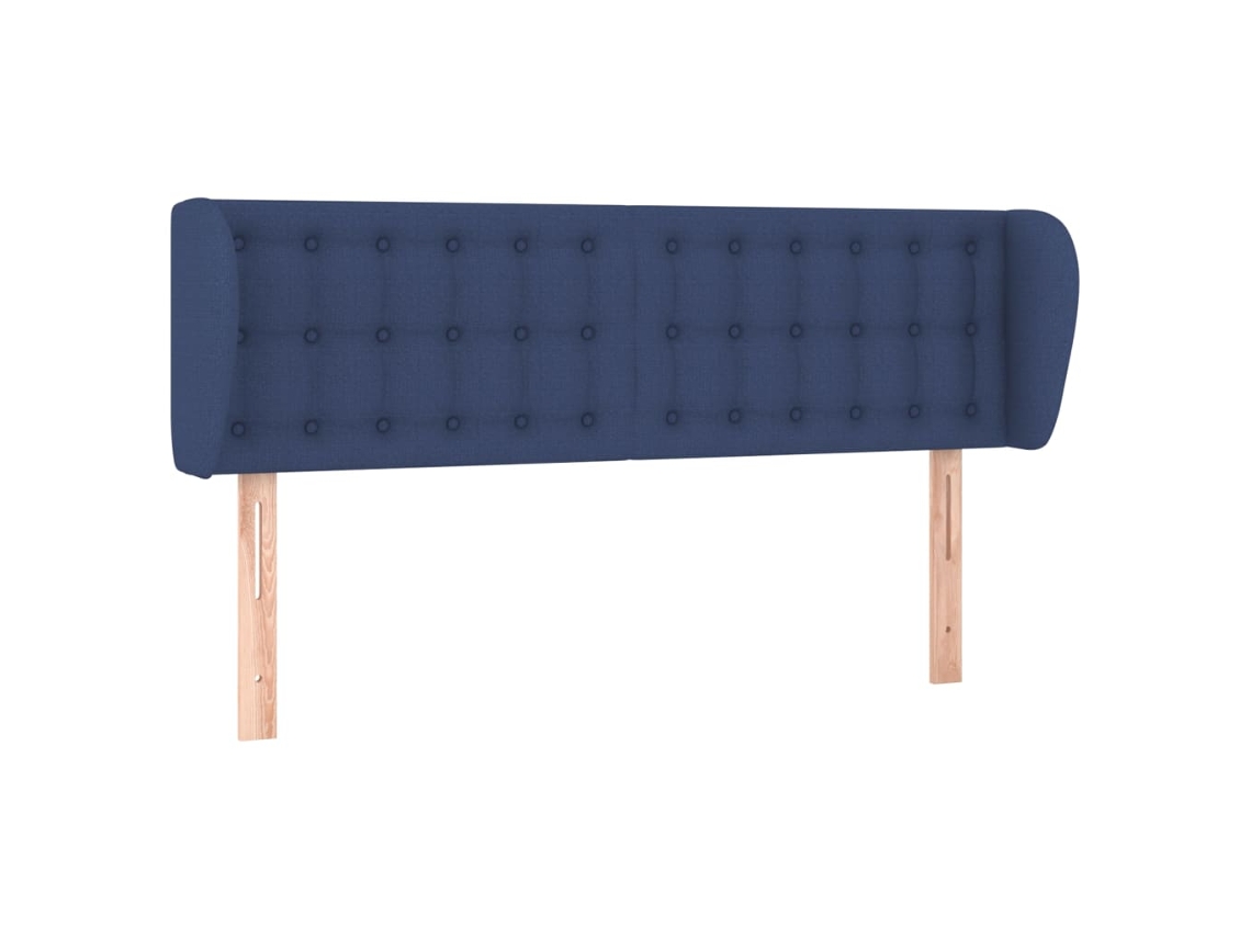 Cabeceira de Cama C/ Abas Tecido 147x23x78/88 Cm Azul MAISON EXCLUSIVE