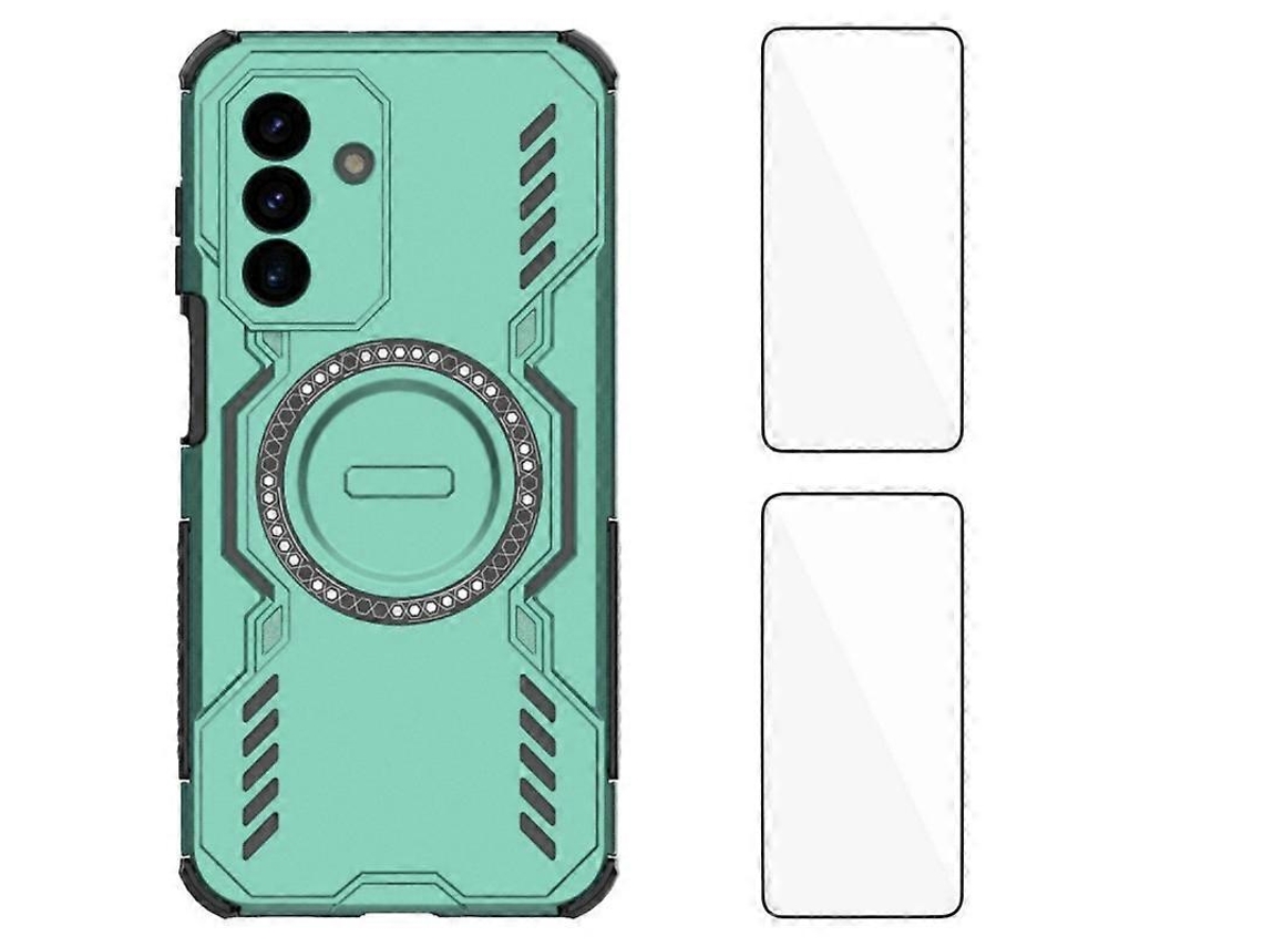Capa Magnética Tkdaddy Para Samsung Galaxy A26 5g Wanlonfeng Dj Series Pc Tpu Com 2 Películas De Vidro Temperado Verde