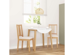 Vidaxl Cadeiras De Jantar Com Almofadões 2 Pcs Madeira Maciça Natural