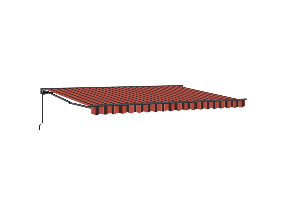 Conjunto 1 Toldo Retrátil Vidaxl Laranja Alumínio (450 × 300 Cm)
