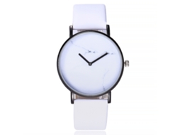 Relógio de Pulso Feminino de Quartzo com Pulseira de Pu Estilo Simples Vansvar Branco