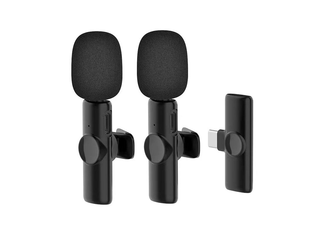 Lurelia Microfone De Lapela Sem Fios Redução De Ruído Plug And Play Para Gravação