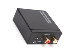 Conversor de Áudio Digital Óptico/coaxial para Analógico Rca L/r com Cabos Usb, Óptico e de Áudio | S/MARCA