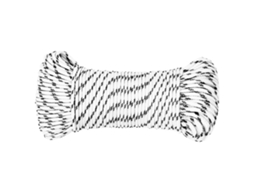 Corda Trançada para Barco 4 Mm X 50 M Poliéster Branco HARLANV1