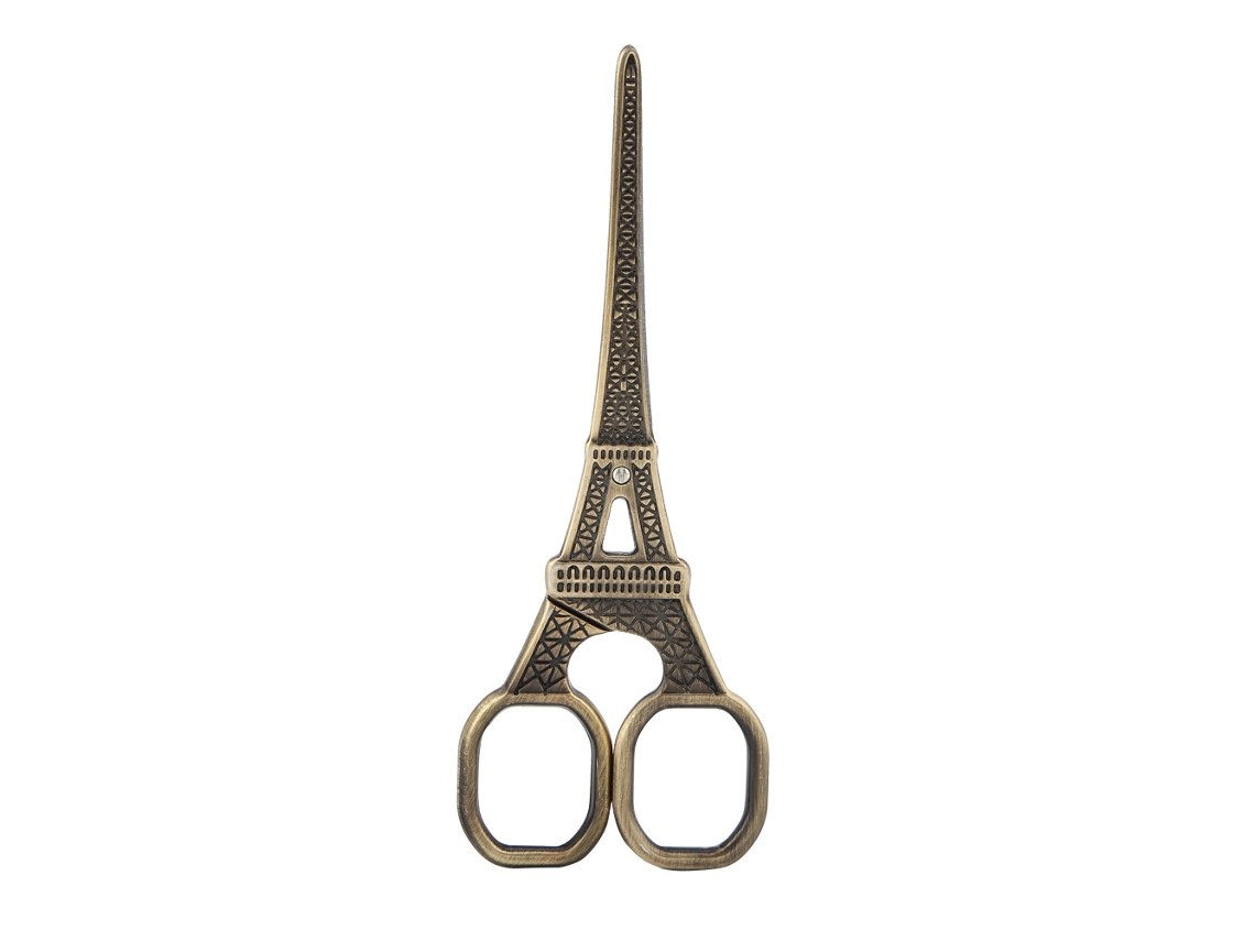 Tesoura Bronze Torre Eiffel Bordada