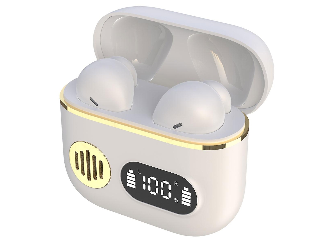 Auriculares Bluetooth True Wireless 5.1 With Led Power Indicator White