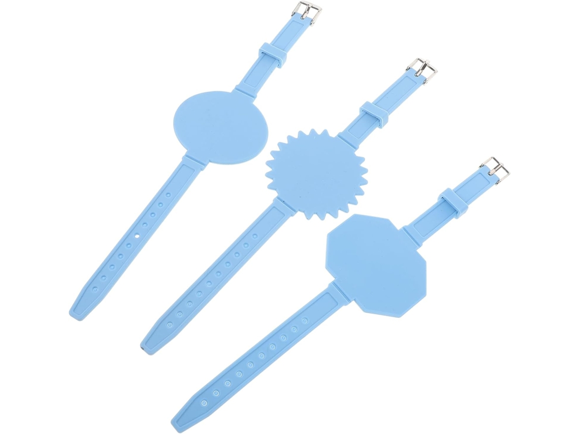 Pulseira de silicone para Off Notes, conjunto de 3 peças, formato de relógio.