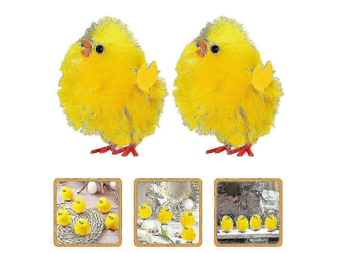 Decoração De Páscoa Com 12 Pintainhos Em Chenille